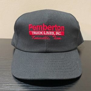 Pemberton Truck Lines Snap Back Black/Red Vintage Trucker Hat